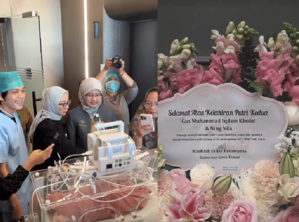 Ning Nila istri Gus Iqdam melahirkan anak kedua berjenis kelamin perempuan. [TikTok]