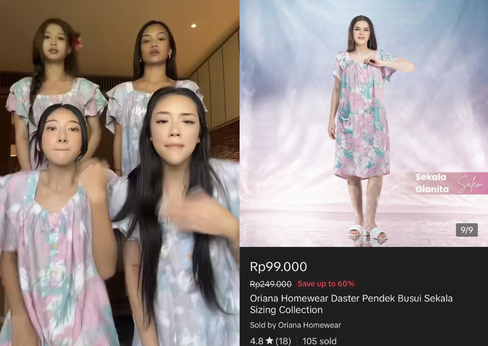 Grup no na Bikin Konten Dance Pake Daster Busui Harganya Cuma Rp99 Ribu