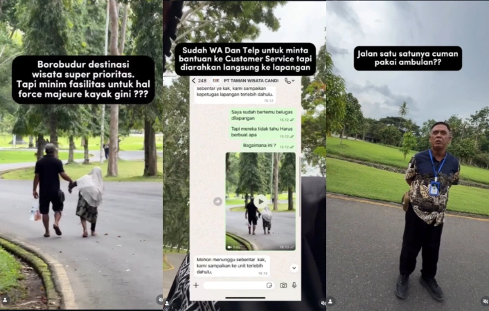 Objek Wisata Borobudur Tidak Ramah Lansia Dan Disabilitas [Sumber: Instagram]