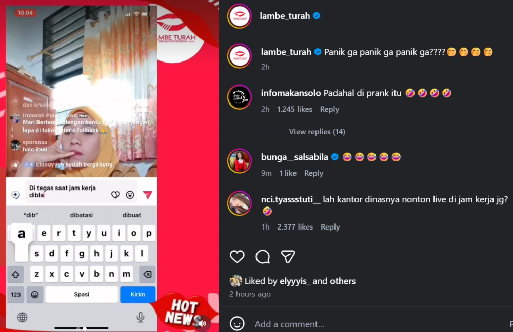 Oknum Asn Di Gorontalo Live Tiktok Di Jam Kerja [Sumber: Instagram]