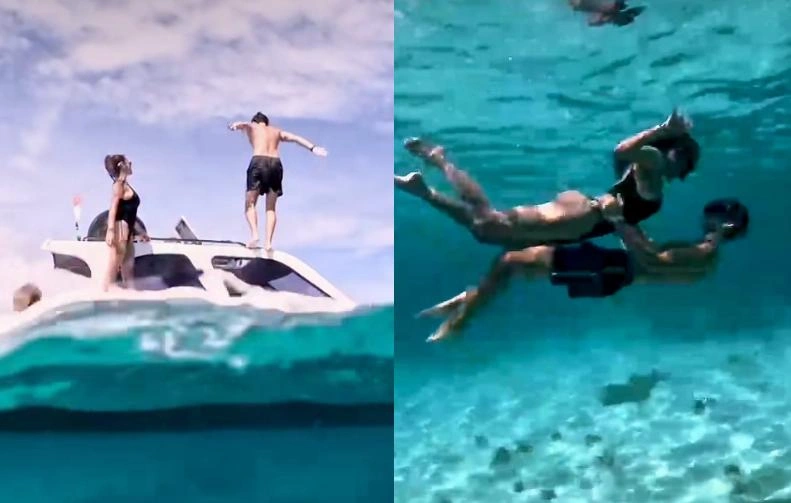 Olla Ramlan Berenang Bareng Tristan