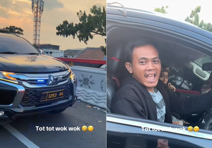 Pajero Berpelat Polisi Pakai ‘Tot Tot Wuk Wuk’ di Bandung, Netizen Sebut Pengemudi Residivis