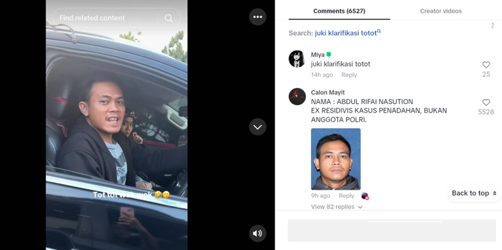 Pengendara Pajero berpelat polisi pengguna tot tot wuk wuk