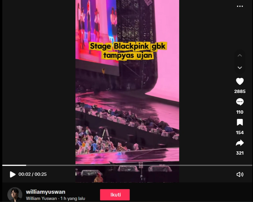 Panggung Blackpink Tampias Hujan Cc Tiktok