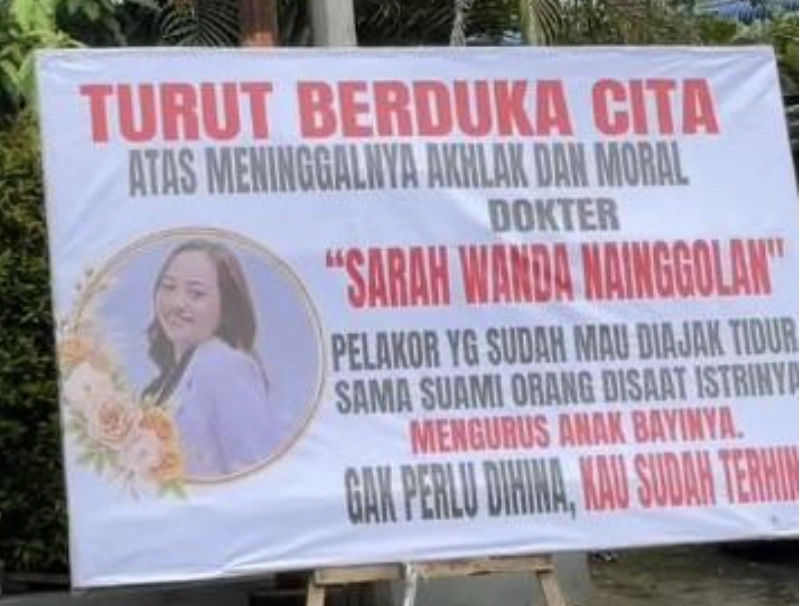 Papan Bunga Untuk Pelakor Sarah Wanda Nainggolan