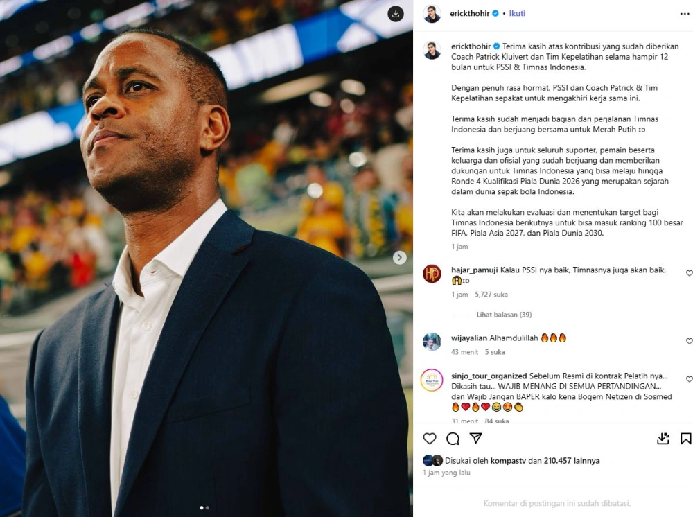 Patrick Kluivert Dipecat Cr Instagram