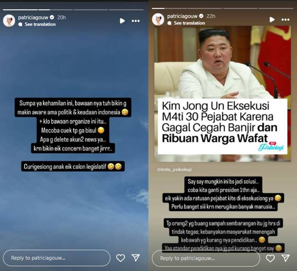 Patricia Gouw Jadi Makin Peduli Sama Politik Selama Hamil: Curiga Anak Aku Calon Legislatif