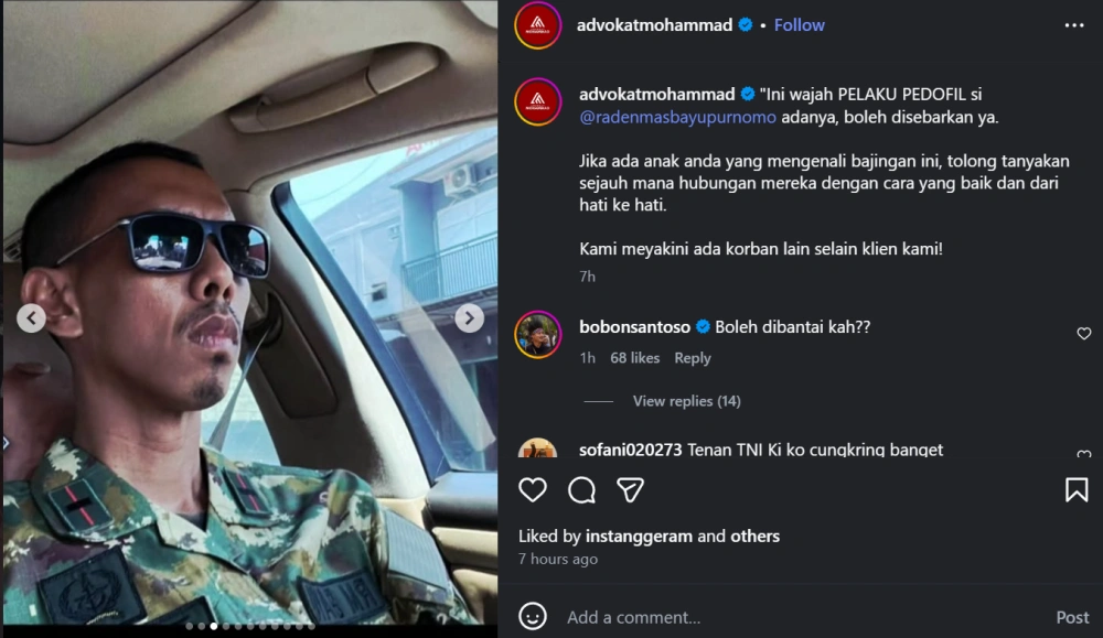 Pelaku Pencabulan Terhadap Santri Di Padang [Sumber: Instagram]