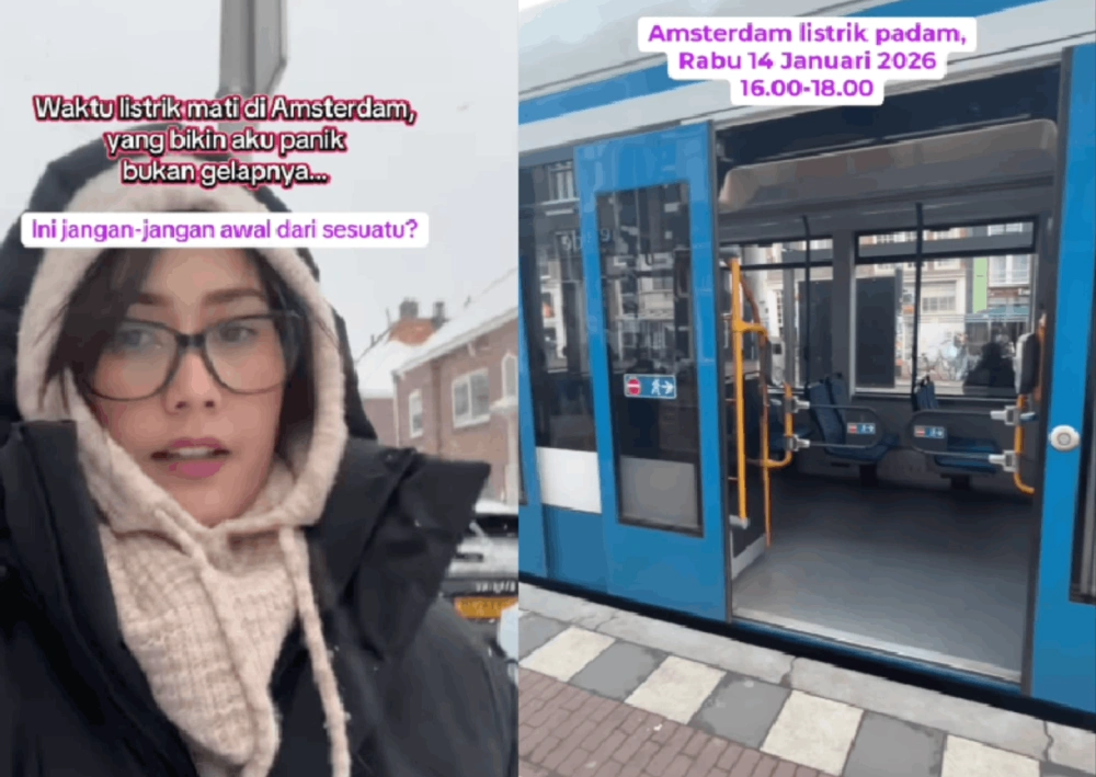 Pemadaman listrik di Amsterdam, Belanda, bikin WNI khawatir. [TikTok]