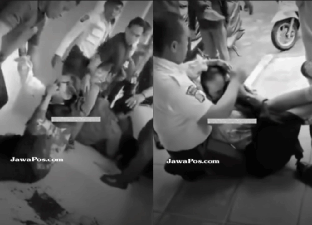 Korban pembacokan di UIN Suska Riau. [TikTok/Jawa Pos]