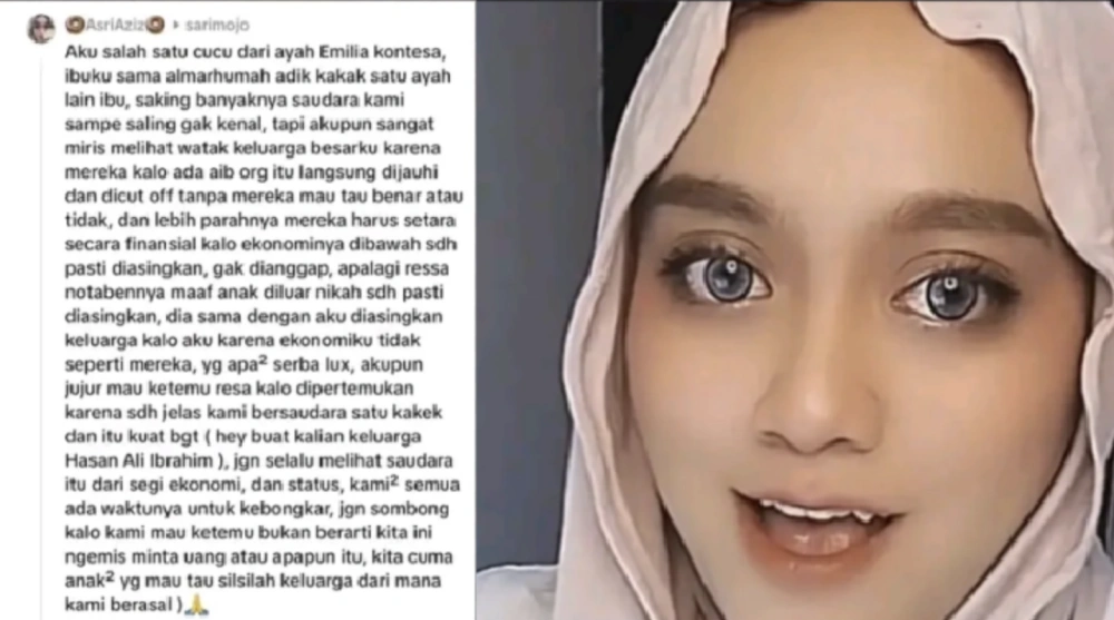 Pengakuan dari seseorang yang mengaku adik sepupu Denada. [Instagram]
