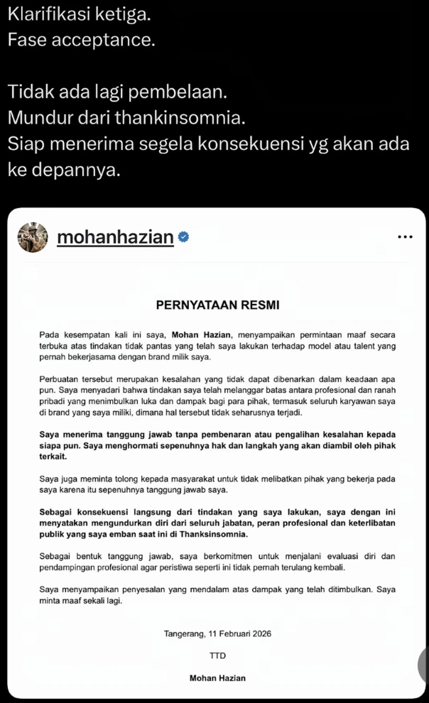 Pengakuan Mohan Hazian Lakukan Pelecehan [Tiktok]