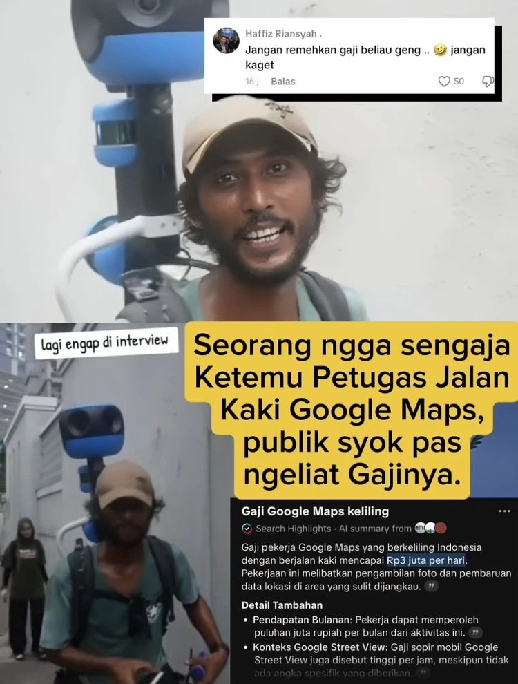 Penjelasan Gaji Petugas Google Maps (Instagram)