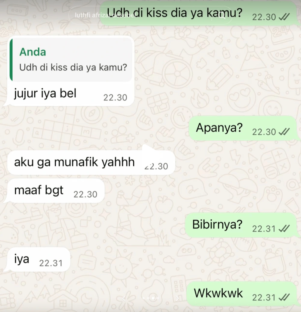 Percakapan Ebel Dengan Luthfi. [TikTok]