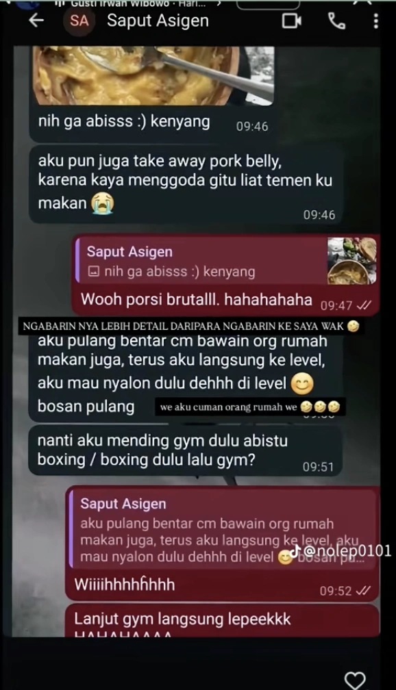 Percakapan Saput Dengan Pria lain. [TikTok]