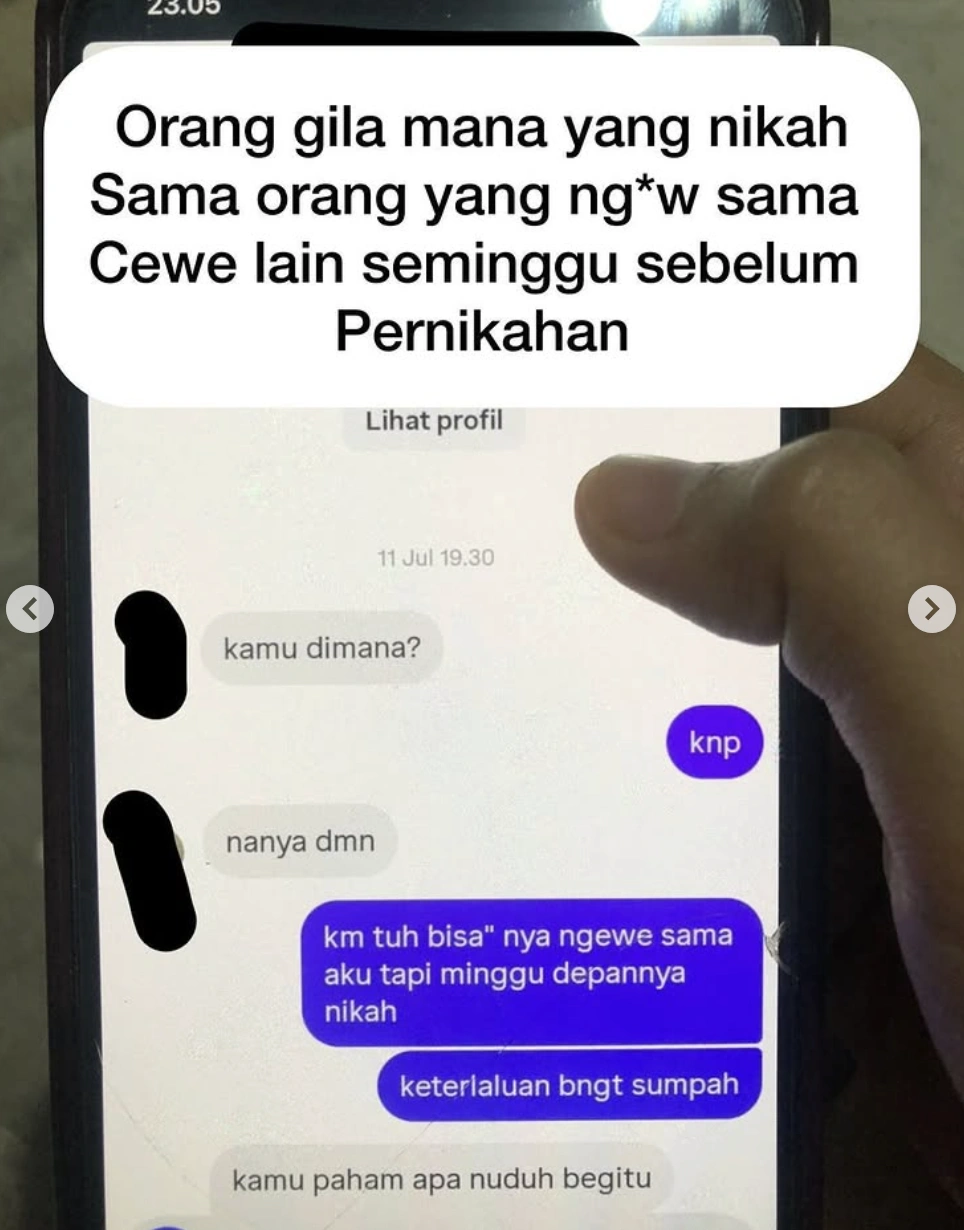 Percakapan Suami Naily Firda Akmala Dengan Perempuan Lain. [Instagram]