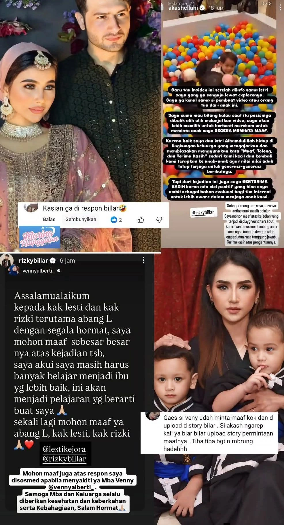 Permintaan Maaf Venny Alberti Dan Akash Ellahi [Sumber: Threads]