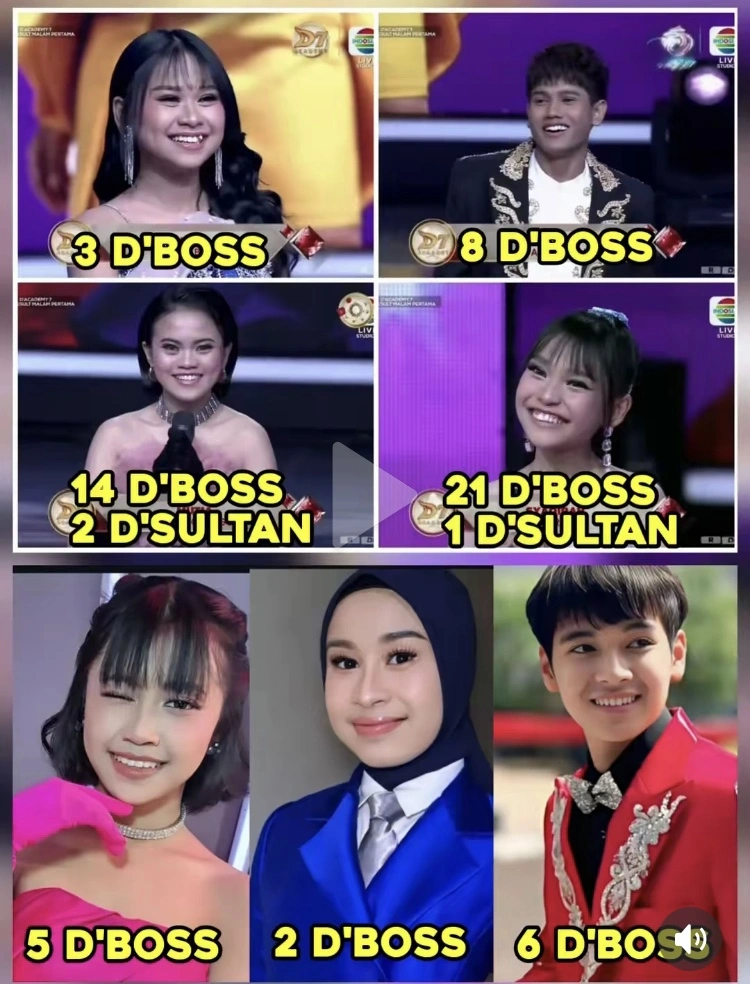Perolehan Virtual Gift D Boss Da7 Indosiar Top 7