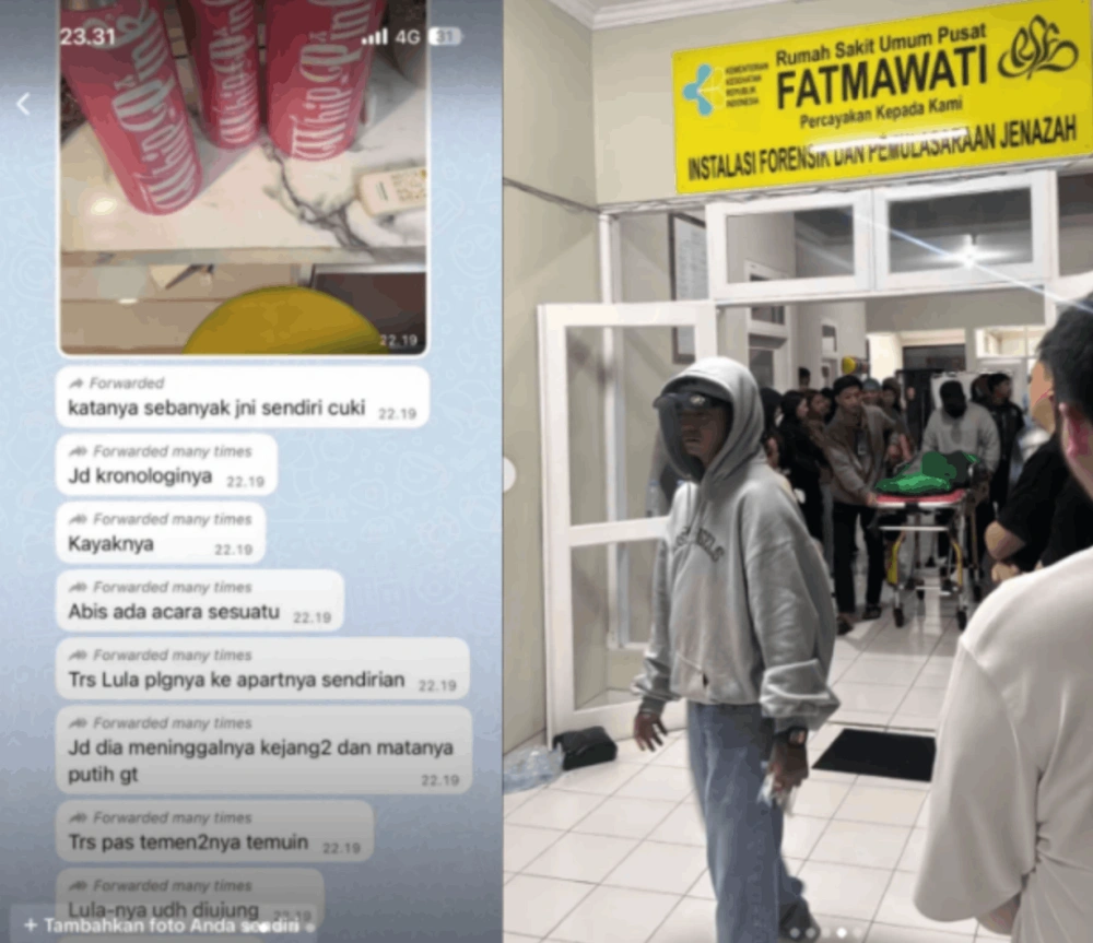 Pesan berantai soal dugaan keterkaitan kematian Lula Lahfah dengan Whip Pink. [Instagram/@gosip_danu]