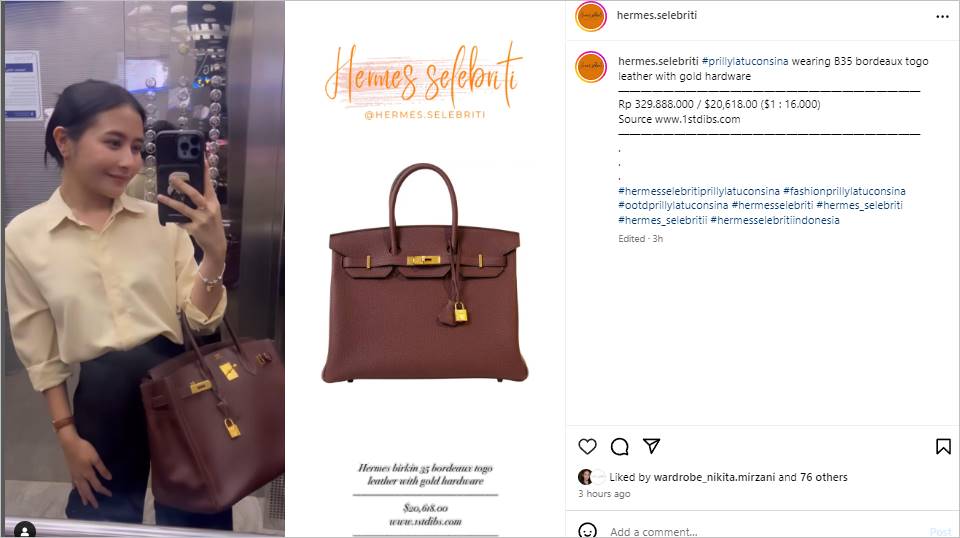 Jadi Ketua Pelaksana FFI, Prilly Latuconsina Tenteng Tas Mewah Rp 329 Juta Ketika Meeting