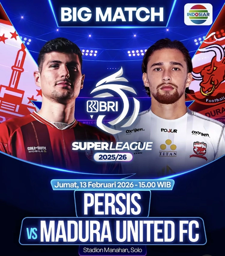 Poster Bri Super League Persis Solo Vs Madura United [Tiktok]