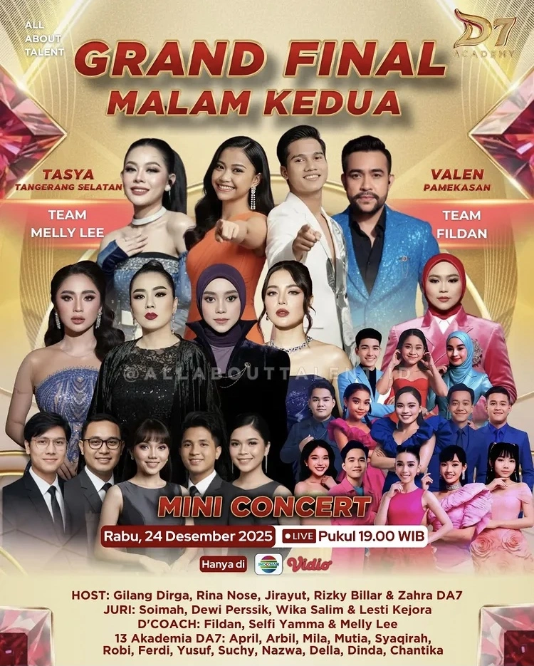 Poster Grand Final Ii Da7 Indosiar [Instagram]
