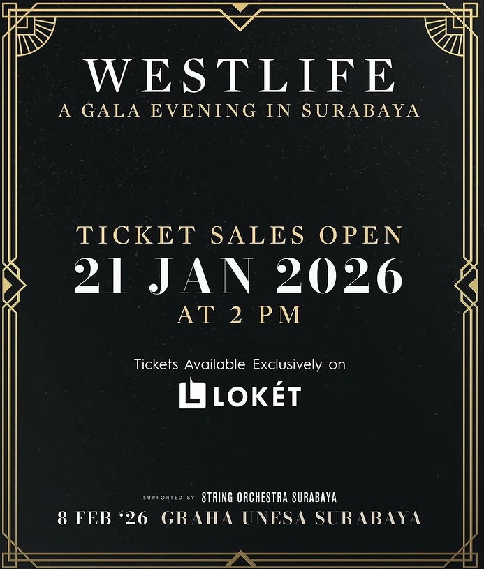 Poster Jadwal Pembelian Tiket Konser Westlife Di Surabaya [Instagram]