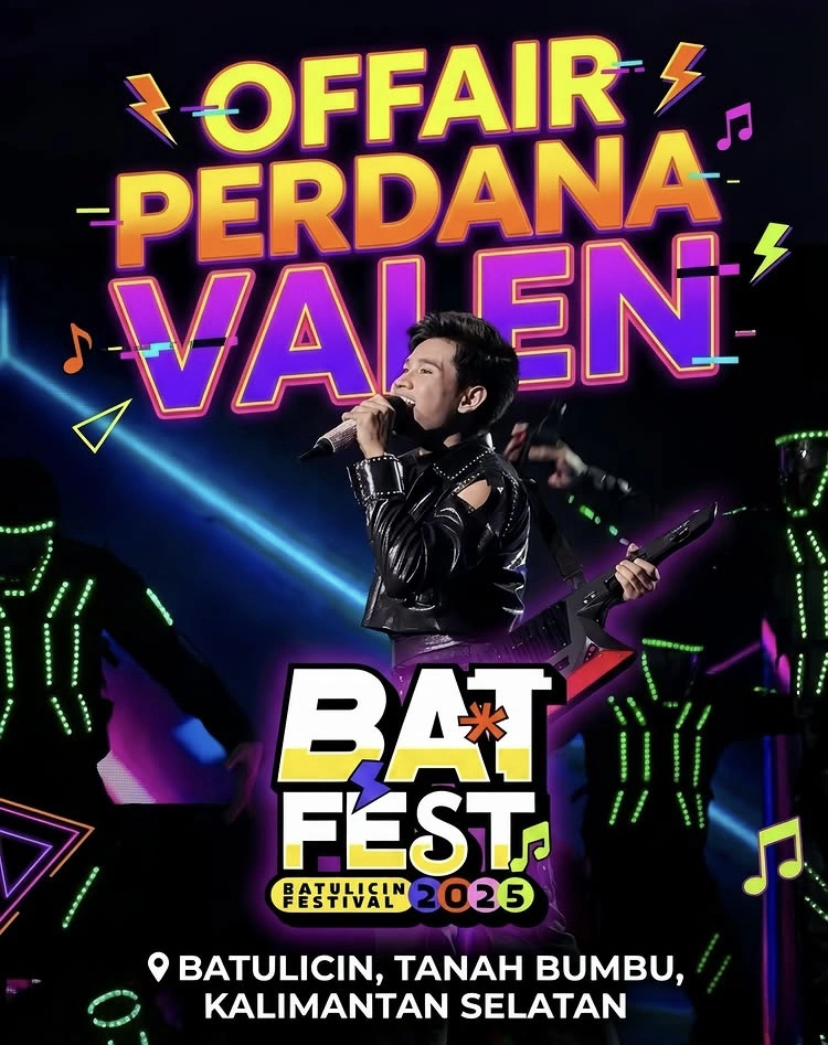 Poster Konser Off Air Perdana Valen Di Batfest Kalsel [Instagram]