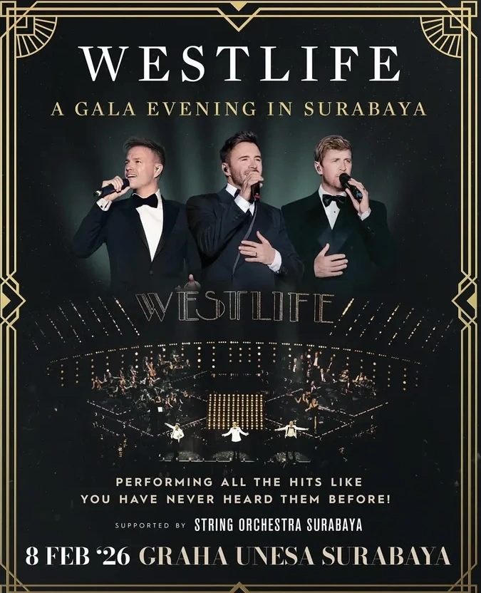 Poster Konser Westlife Di Surabaya [Instagram]