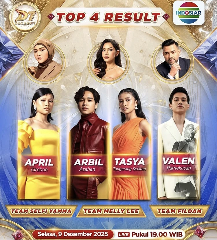 Poster Peserta Da7 Indosiar Top 4 Result [Instagram]