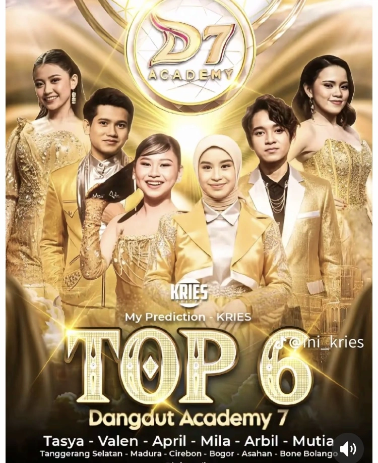 Poster Peserta Da7 Indosiar Top 6 (Tiktok)