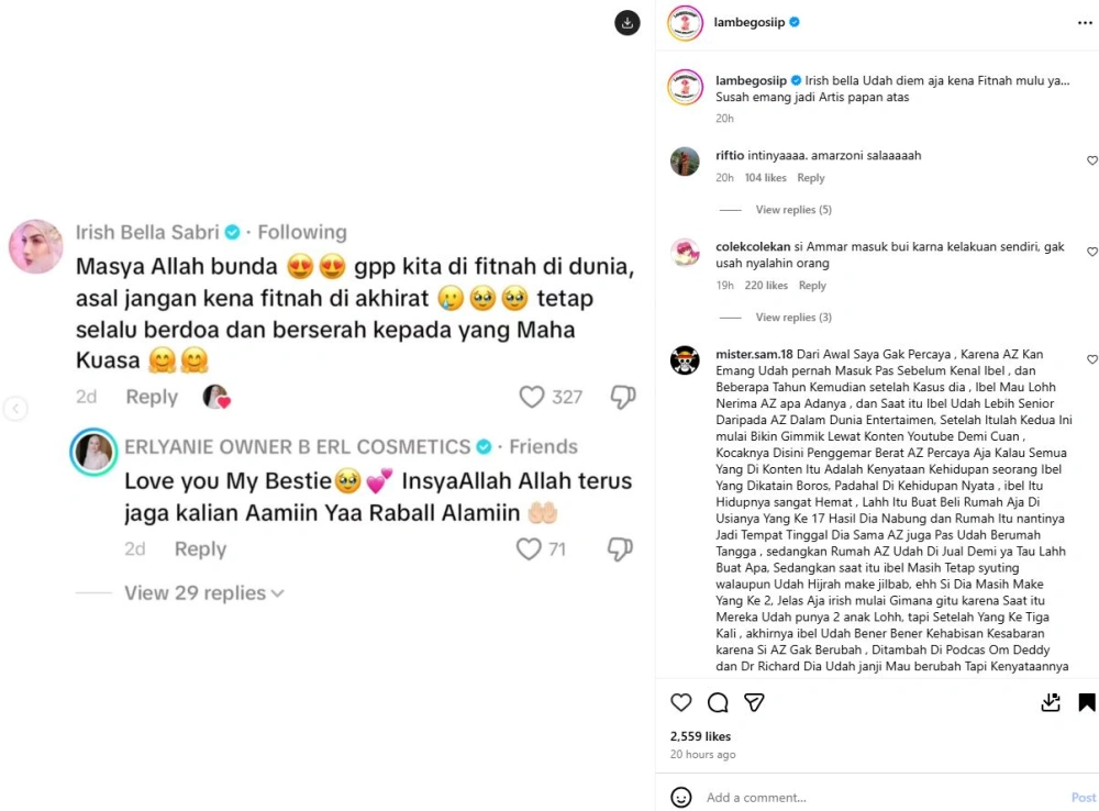 Postingan Akun Instagram Soal Ammar Zoni Dijebloskan Ke Nusakambangan Oleh Haldy Sabri Instagram Lambegosiip