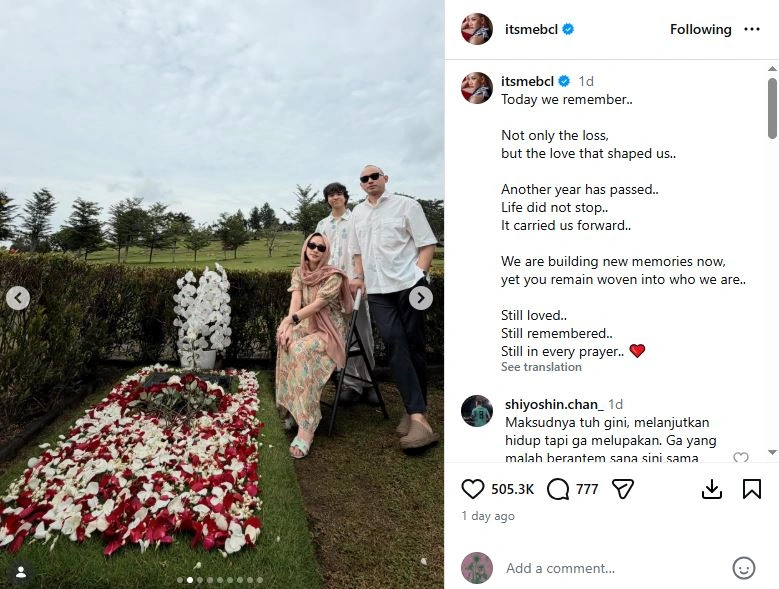 Postingan Bcl Saat Ziarah [Sumber: Instagram Itsmebcl]