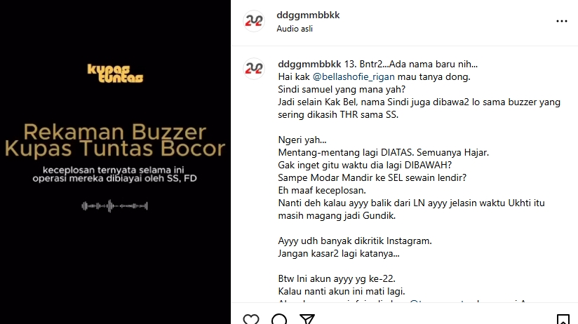 Rekaman Suara Diduga Shella Saukia
