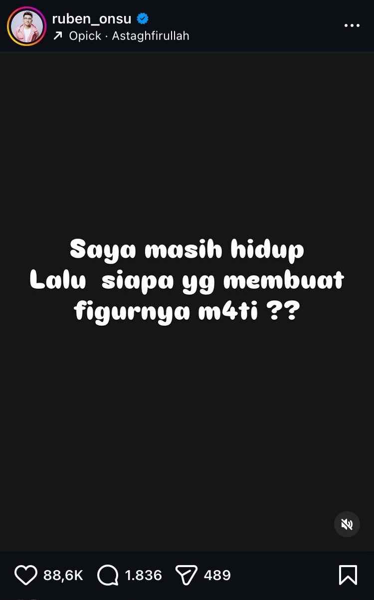 Postingan Ruben Onsu Di Ignya [Instagram]