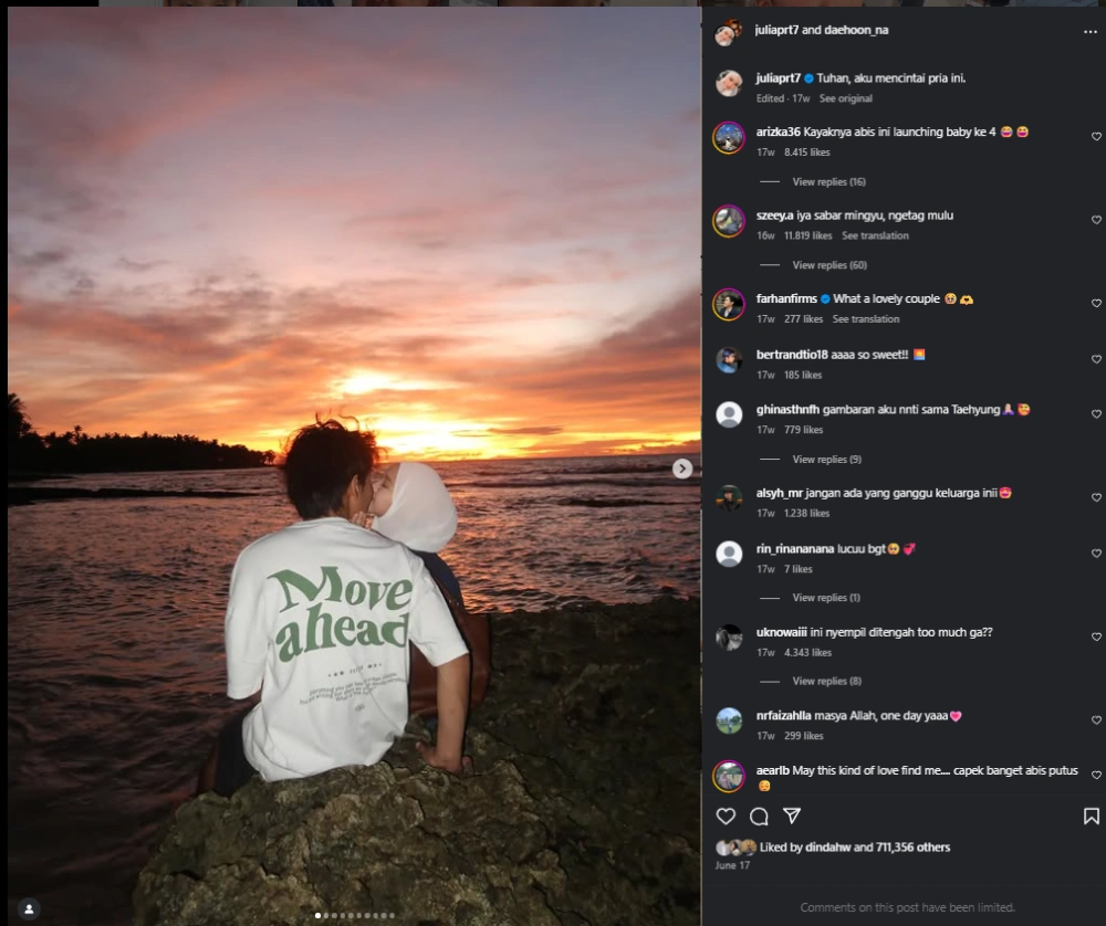 Postingan Terakhir Jule Dan Daehoon Instagram