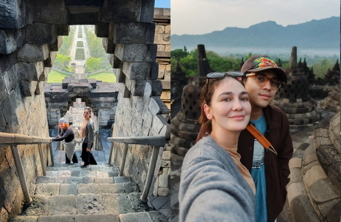 Potret Luna Maya Liburan Di Candi Borobudur Tanpa Makeup Jadi Sorotan Instagram Lunamaya
