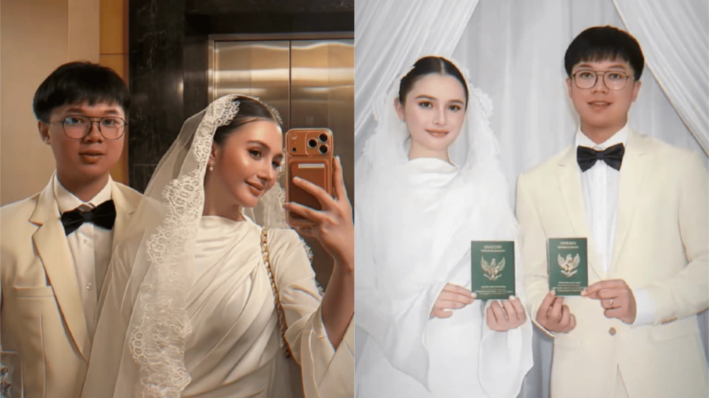Potret Pernikahan Ihsan Luminaire Dan Nayla [Sumber: Tiktok]
