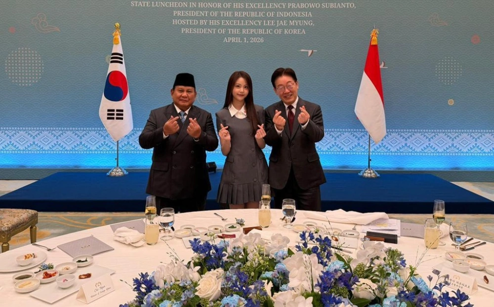 Carmen H2H bersama presiden dua negara. (Tim Media Kepresidenan)