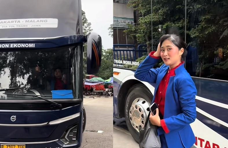 Pramugari Bus Indorent Yang Menjadi Korban Kecelakaan Tiktok