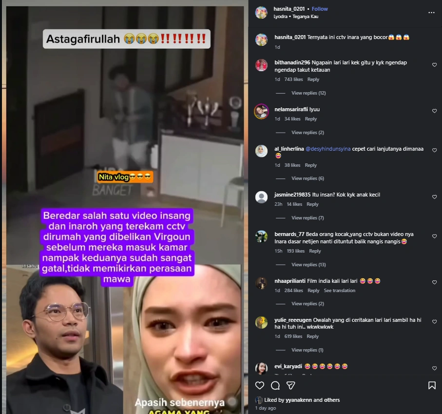 Pria Diduga Insanul Fahmi Kejar Inara Rusli Sebelum Masuk Kamar [Sumber: Instagram]