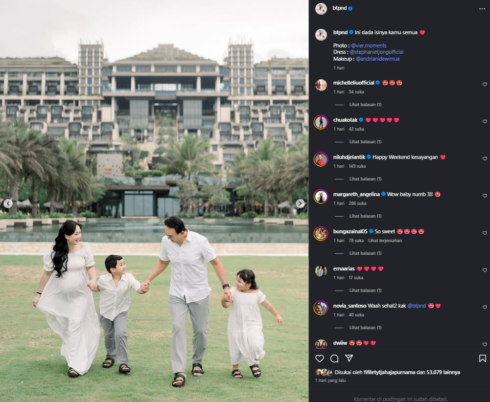 Puput Nastiti Devi Hamil Anak Ketiga Instagram