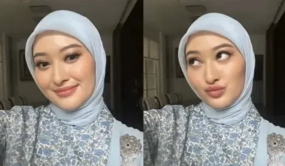 Puteri Modiyanti berkebaya biru seperti keluarga Tommy Soeharto. [Instagram]