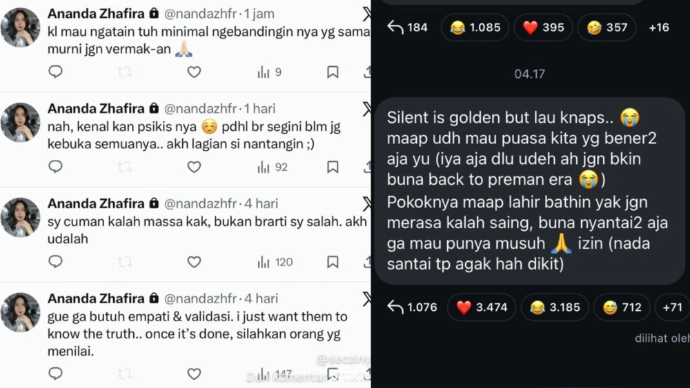 Rachel Vennya dan Nanda saling sindir di media sosial. [X-Instagram]