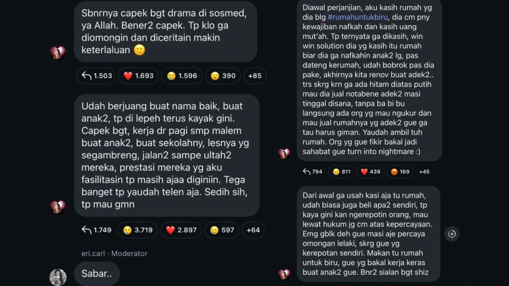 Unggahan Rachel Vennya soal Okin yang akan menjual rumah anaknya tanpa izin. [Instagram]