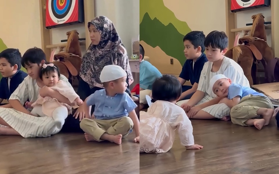 Rafathar Momong Rayyanza dan Lily [Instagram]