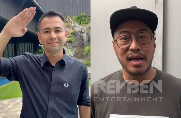 Raffi Ahmad Dan Pandji Pragiwaksono [sumber: Instagram Raffinagita1717 Dan Youtube Reyben Entertainment]