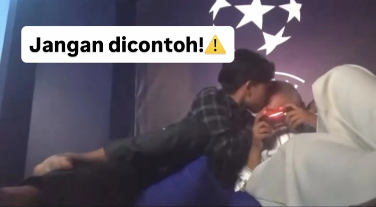 Raihan Dan Fara Ciuman Saat Main Game Online [Instagram]