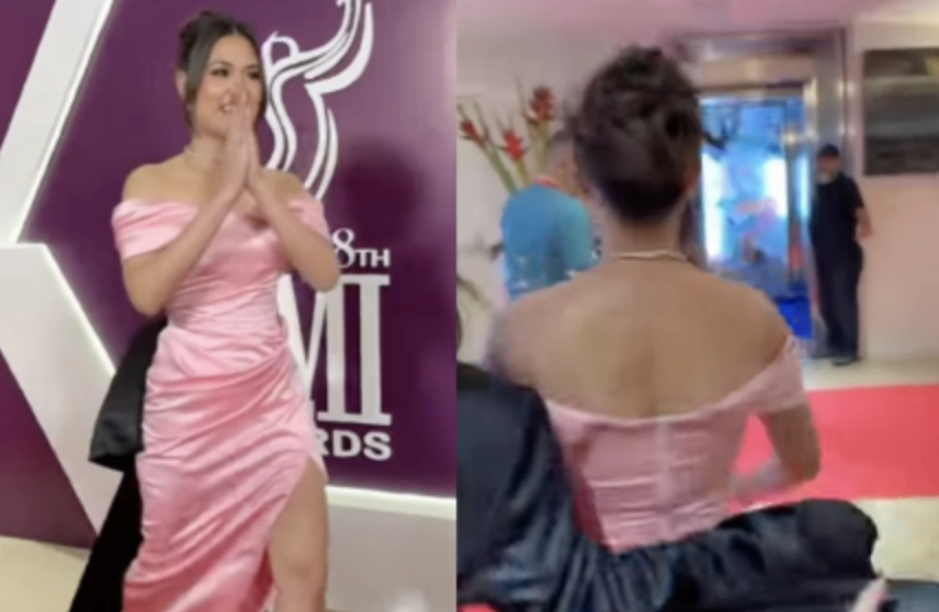 Raisa lari terbirit-birit menghindari wartawan. [Instagram]