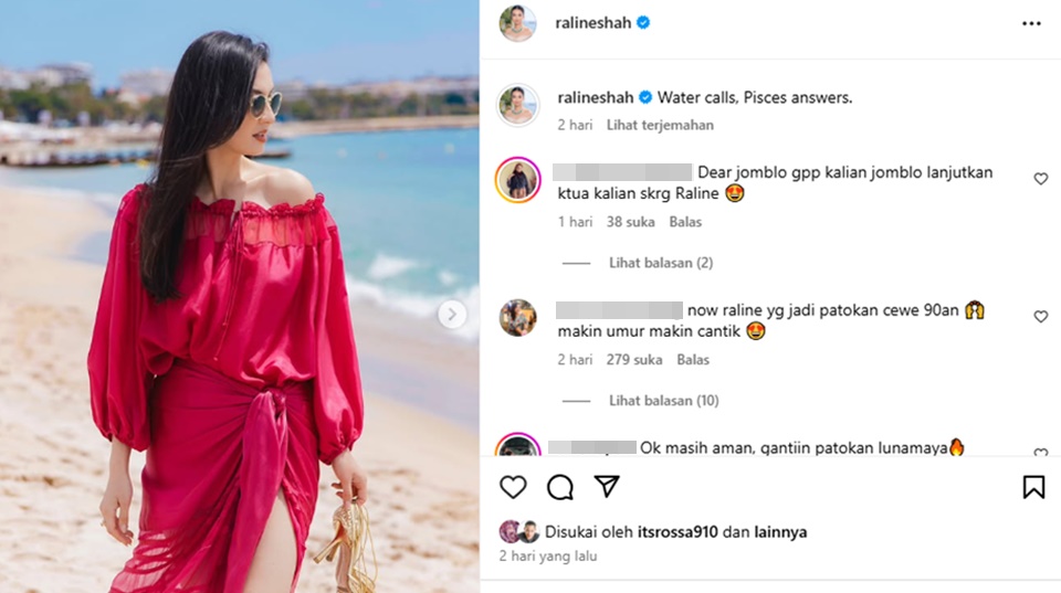 Raline Shah Jadi Panutan Para Jomblo Usai Luna Maya Nikah [Instagram]